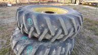 Used Tractor Tire; 8 Ply; ON 10H JD Dual Rim-not Included, Firestone, Used